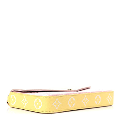 Louis Vuitton Empreinte Spring in the City Felicie Pochette Chain Wallet Pink Beige Yellow 5 of 10