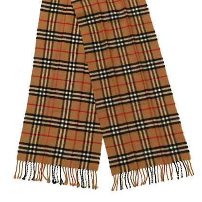 Burberry Wool Silk House Check Lightweight Scarf Camel 2 of 3