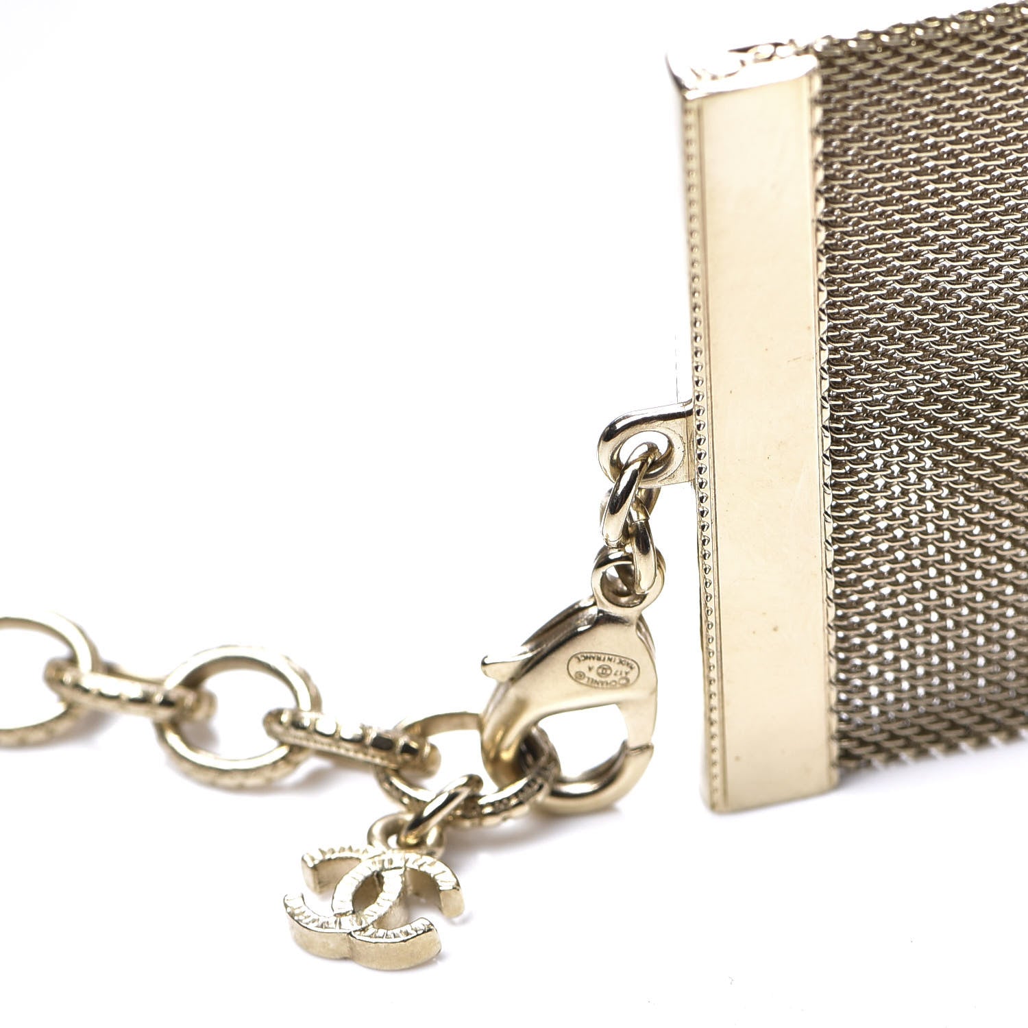 Chanel Mesh CC Choker Necklace Gold 5 of 8