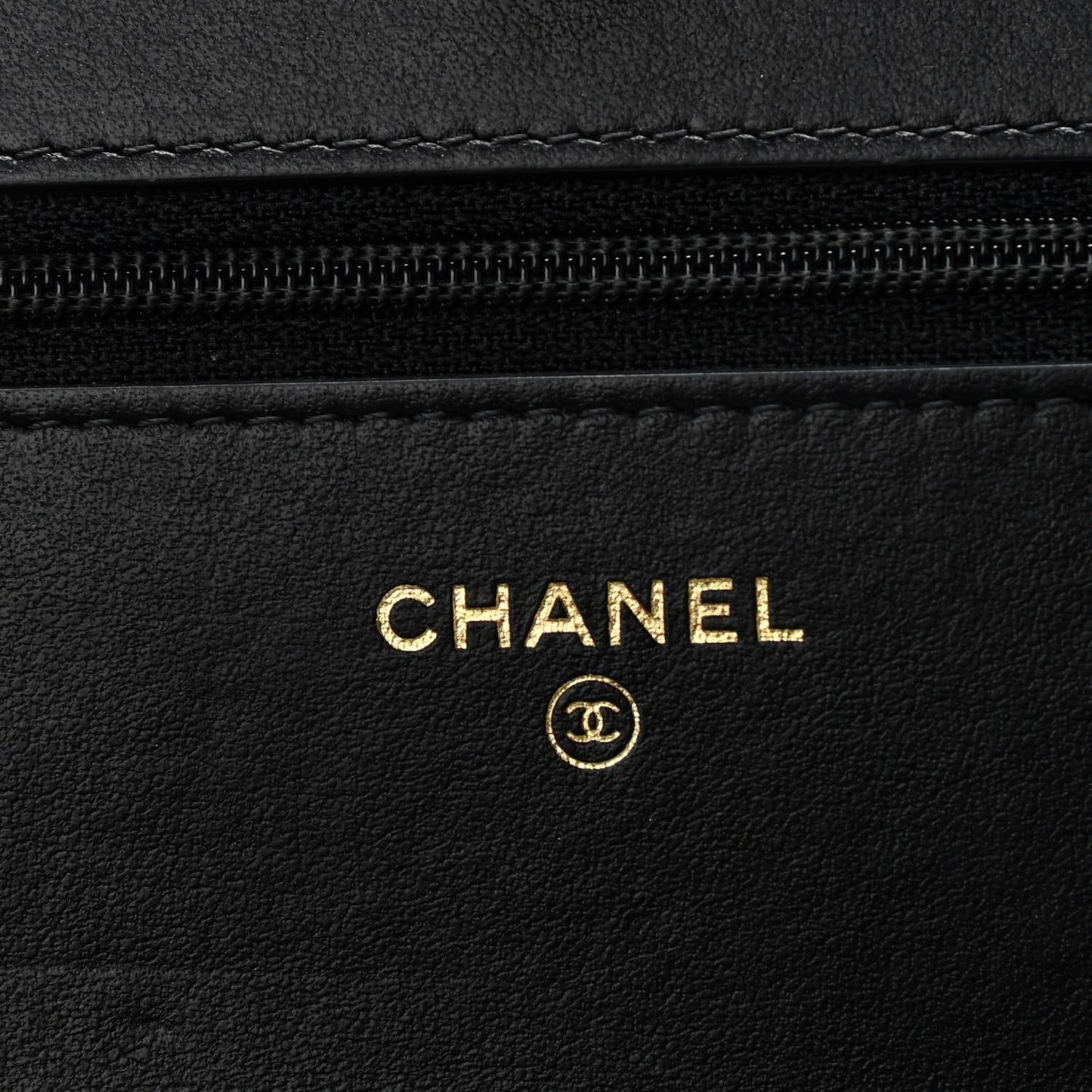 Tweed Quilted Chanel 19 Wallet On Chain WOC Black Navy Gold
