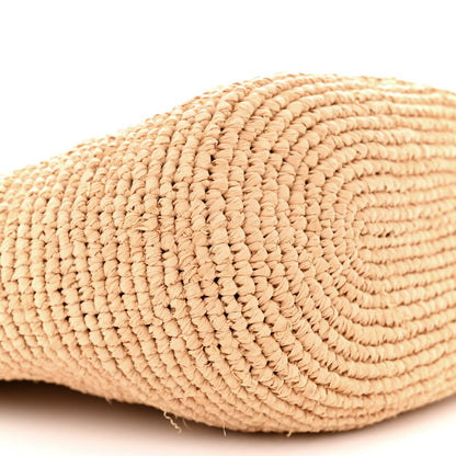 Loewe Calfskin Raffia Paulas Ibiza Pochette Bag Natural Tan 9 of 11