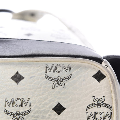 MCM Visetos Studded Medium Dual Stark Backpack White 25 of 32