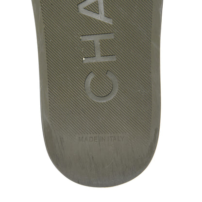 Chanel Canvas Chain Flat Sandals 36 Khaki 11 of 12