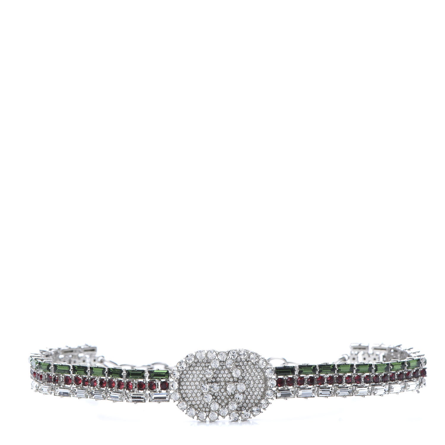 Gucci Crystal Embellished Interlocking G Choker Necklace Multicolor 1 of 7