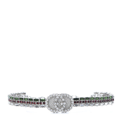 Gucci Crystal Embellished Interlocking G Choker Necklace Multicolor 1 of 7