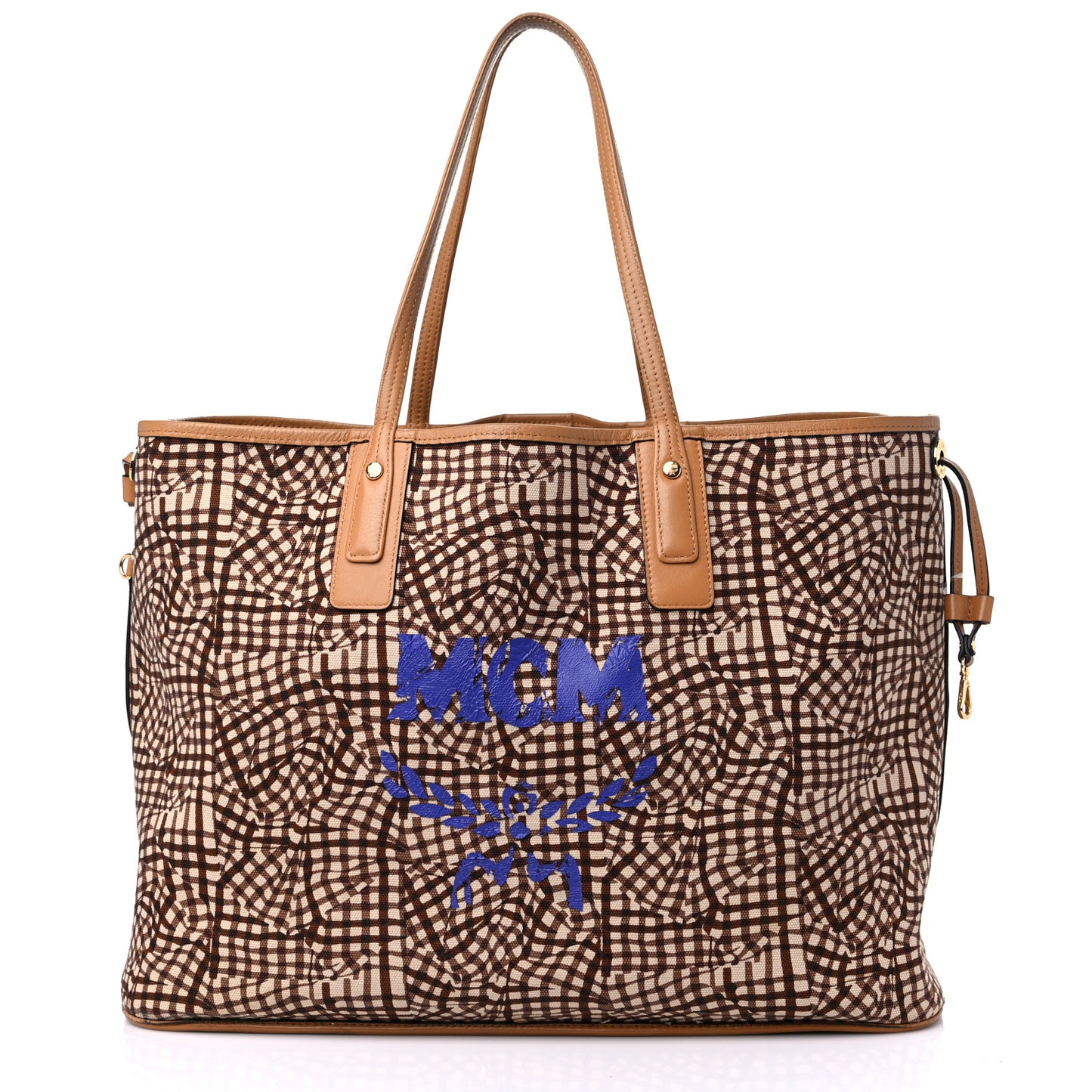 Visetos Large Liz Reversible Shopper Tote Cognac