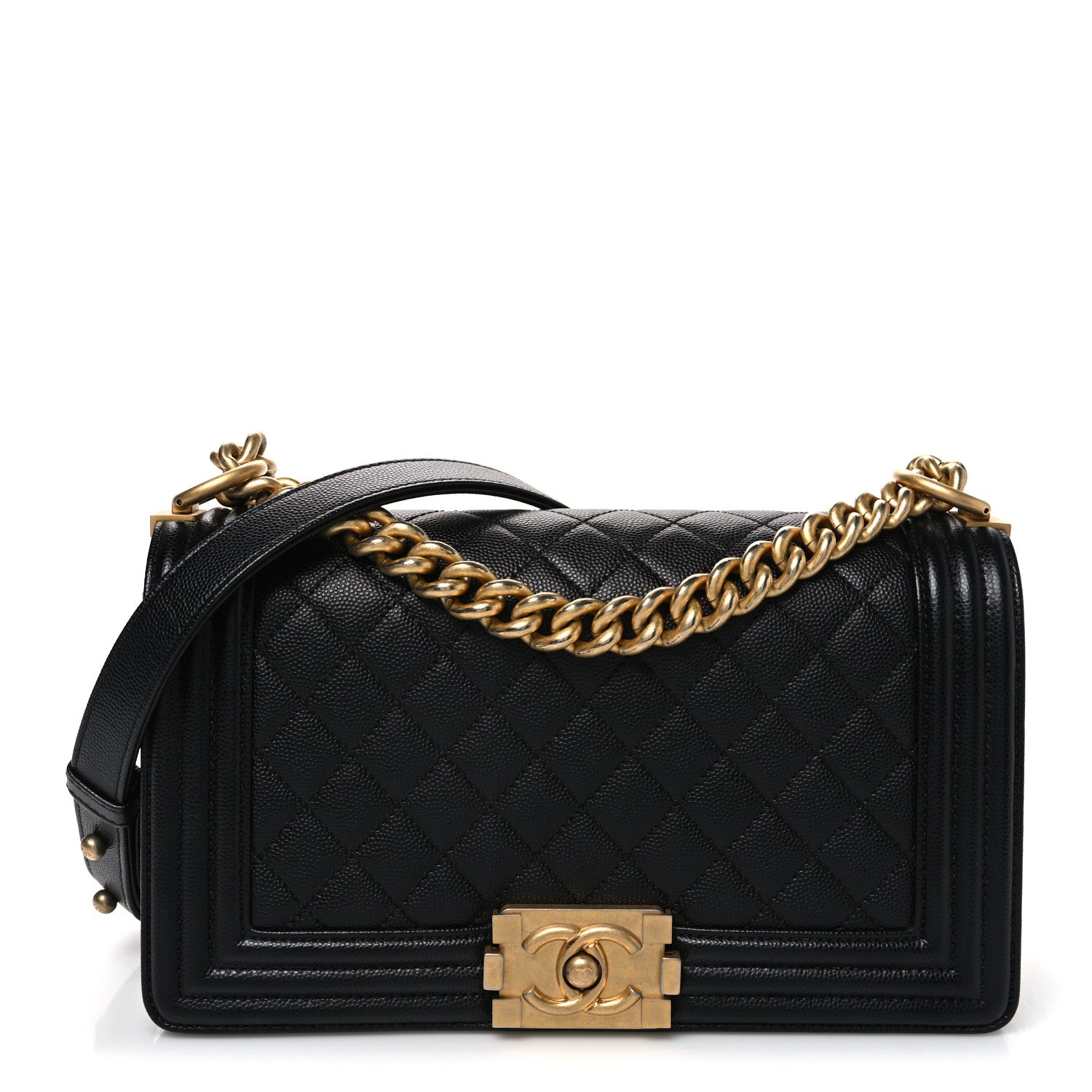 Chanel Caviar Quilted Medium Boy Flap Black 1 of 10