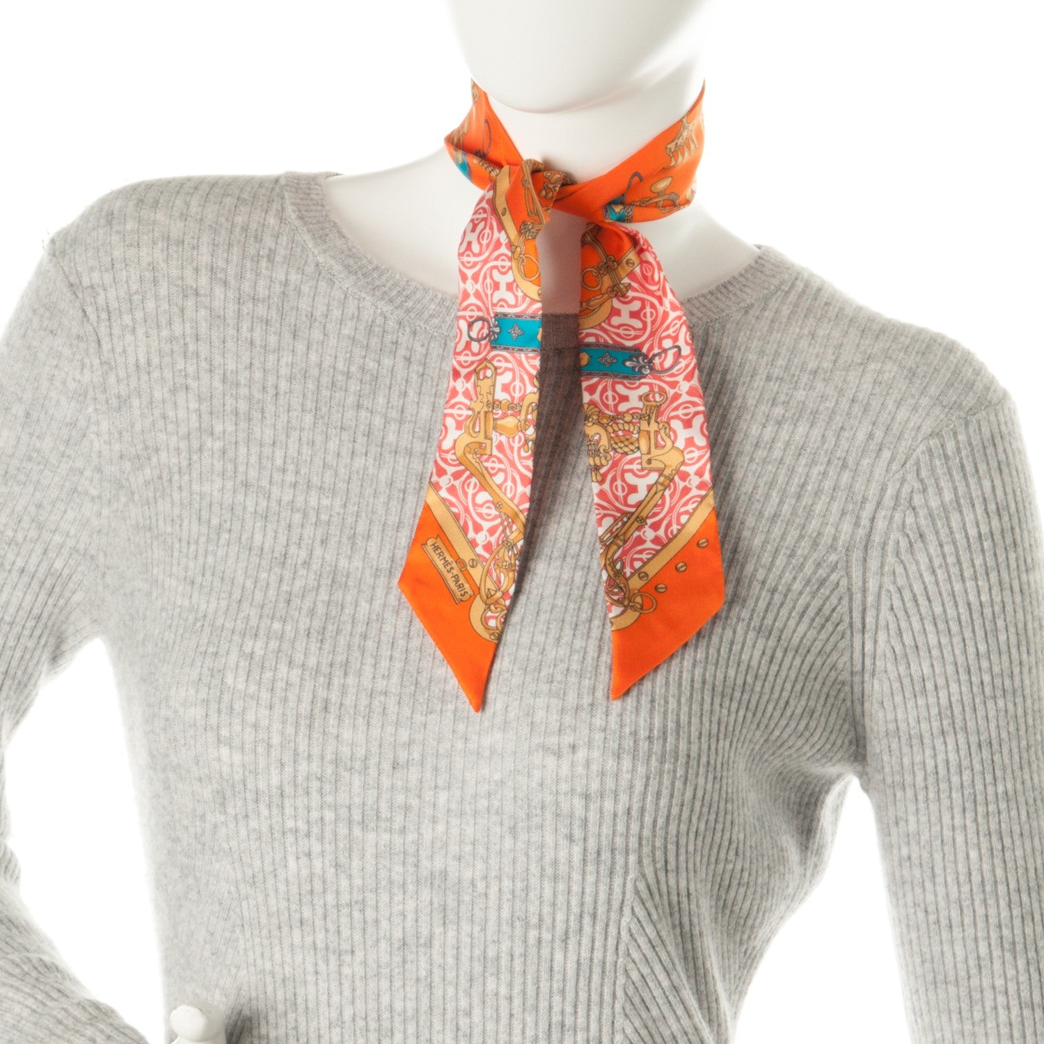 Hermes Silk Mors Et Gourmettes Remix Twilly 2 of 5