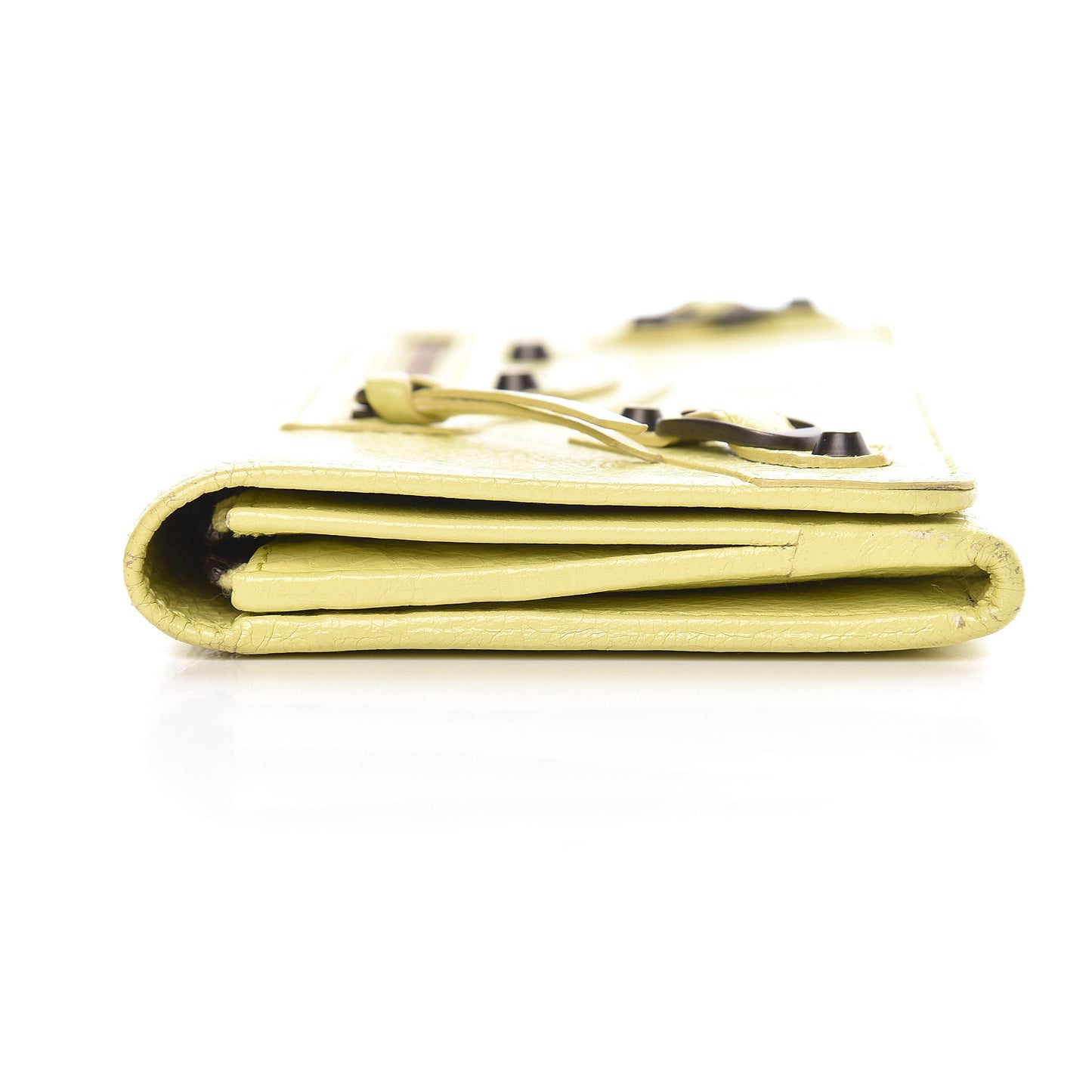 Agneau Classic Hardware Money Wallet Jaune Citronnade