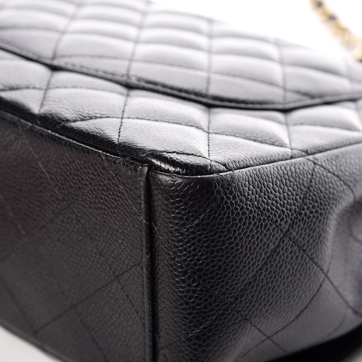 Caviar Quilted Maxi Double Flap Black