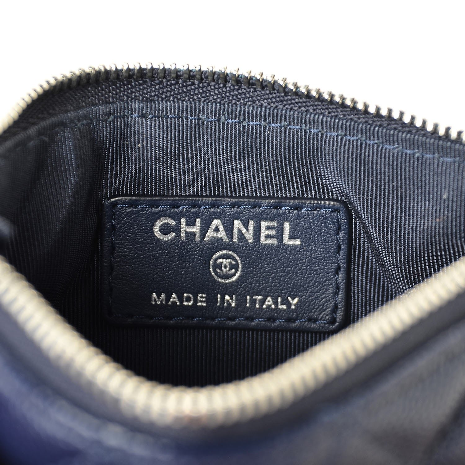 Chanel Caviar Quilted Small Cosmetic Case Navy 6 of 8