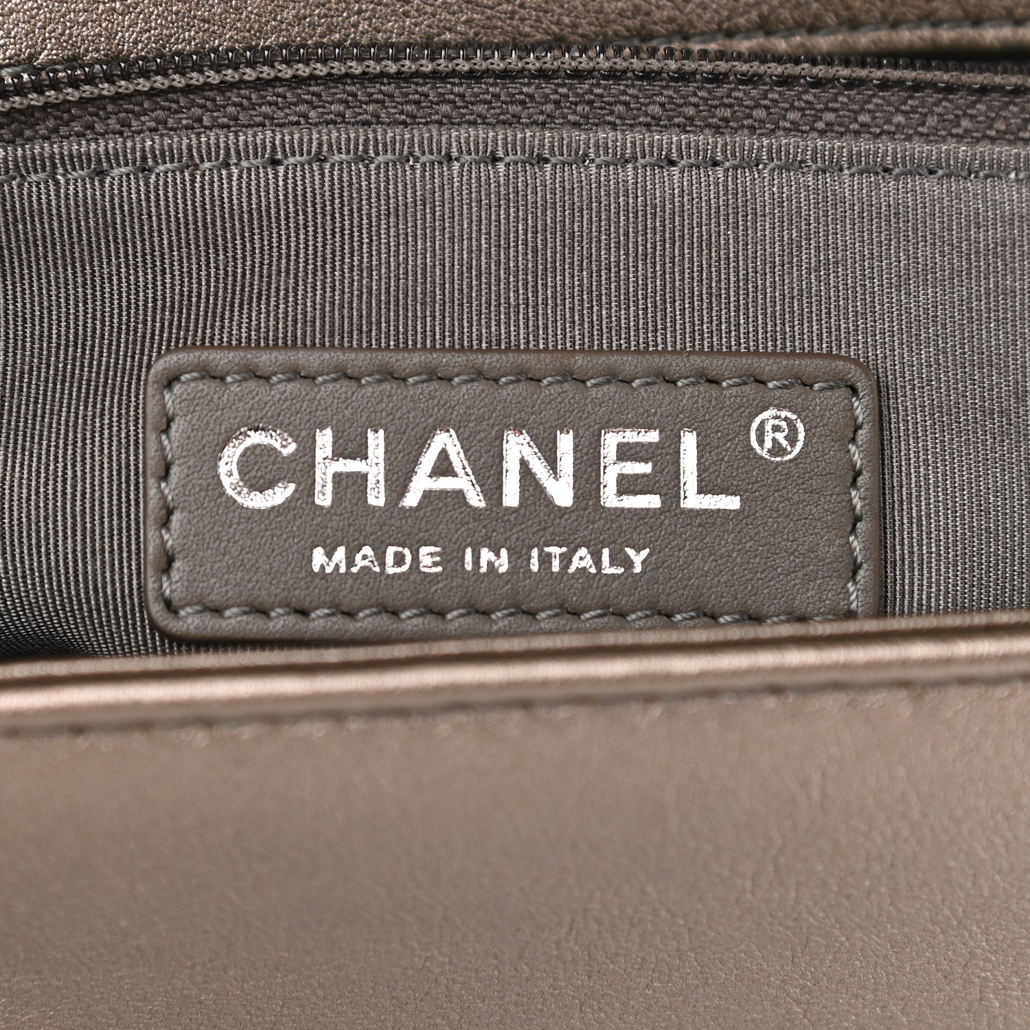 Chanel Metallic Lambskin Perforated New Medium Boy Flap Dark Silver 6 of 9