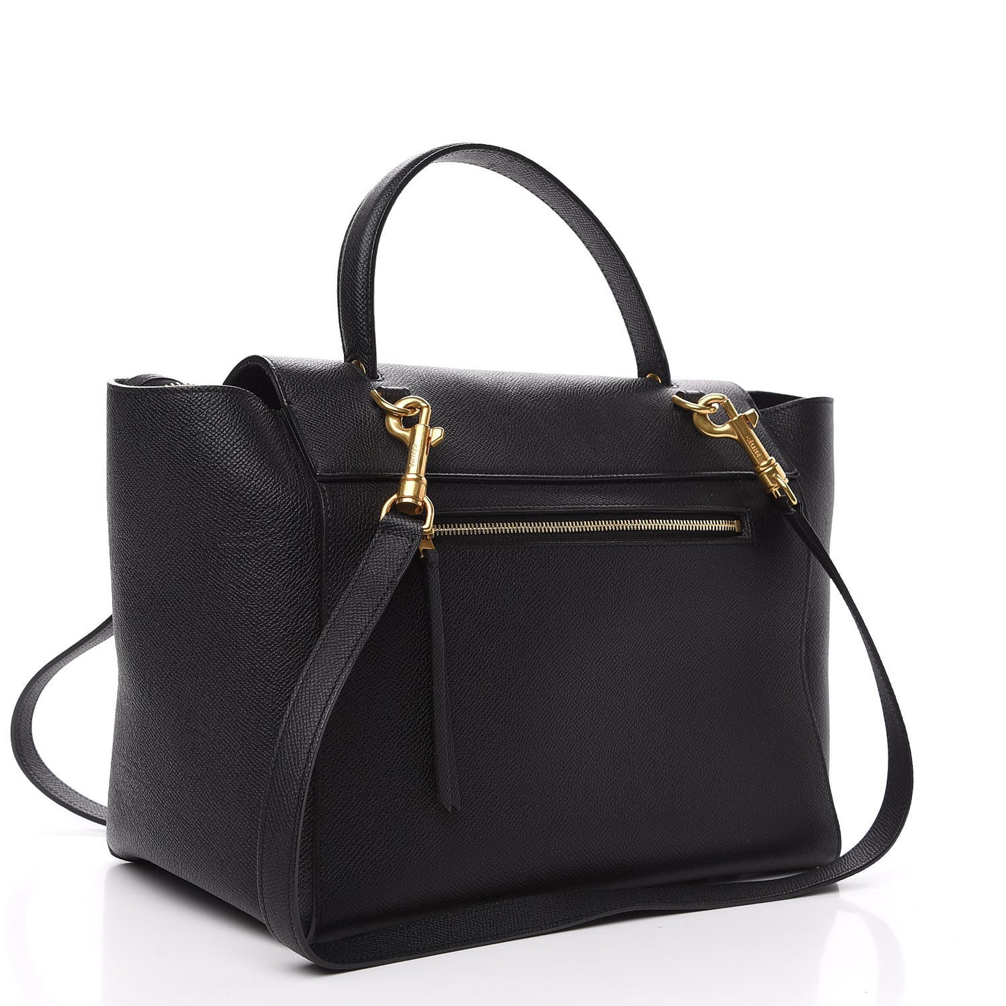 Grained Calfskin Mini Belt Bag Black