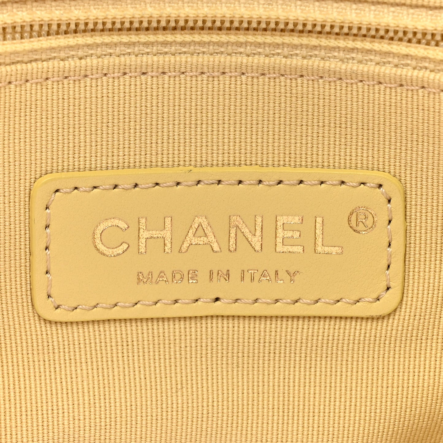 Shiny Caviar Quilted Chain Melody Backpack Yellow