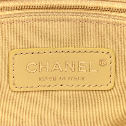 Chanel Shiny Caviar Quilted Chain Melody Backpack Yellow 6 of 10