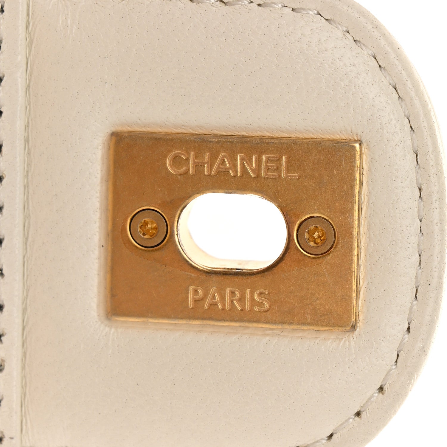 Chanel Lambskin Handle Crush Top Handle Flap Bag White 11 of 13