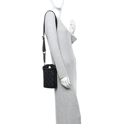 Gucci Nylon Calfskin Enamel GG Matelasse Mini Top Slip Handle Crossbody Bag Black 2 of 13
