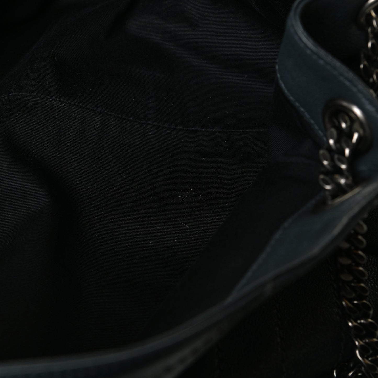 Vintage Lambskin Chevron Monogram Medium Nolita Dark Smog