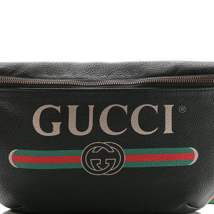 Gucci Grained Calfskin Logo Belt Bag Black 8 of 10