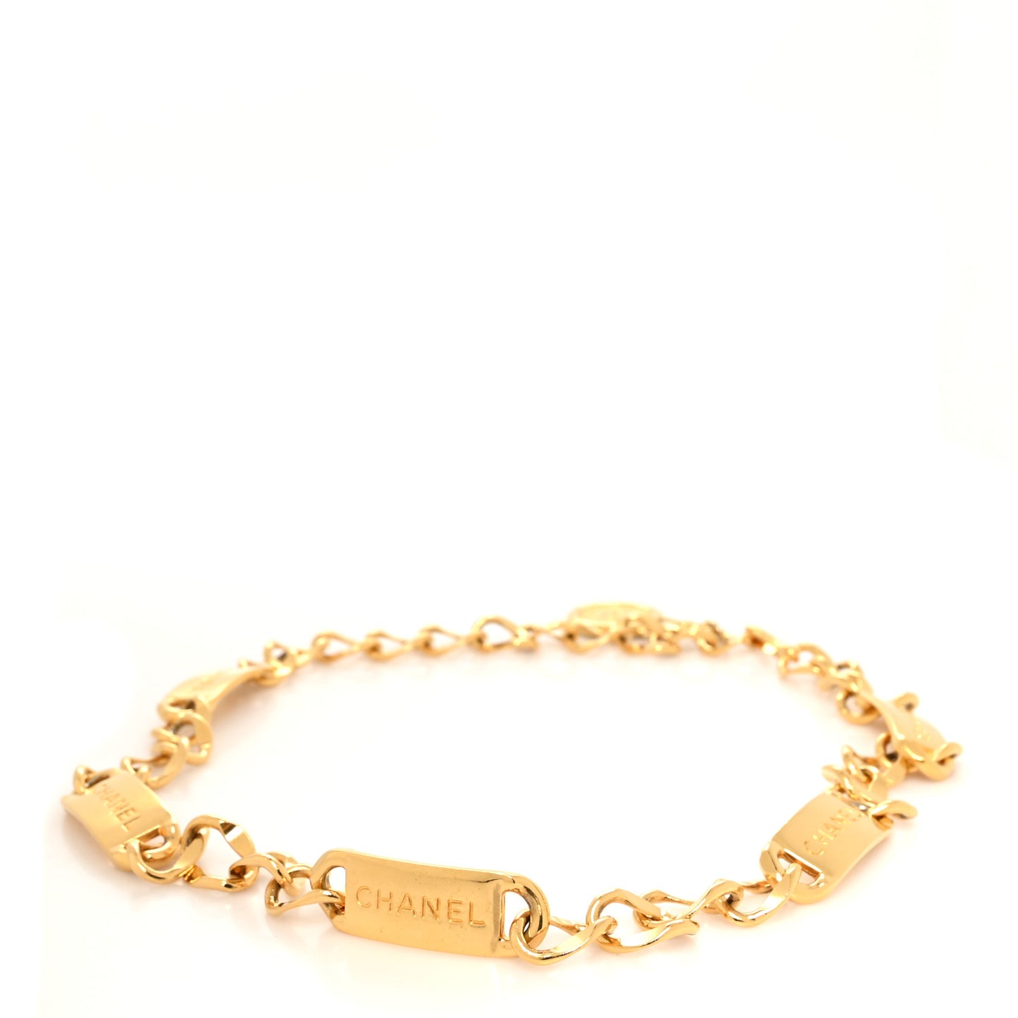 Chain CC Medallion Belt Gold