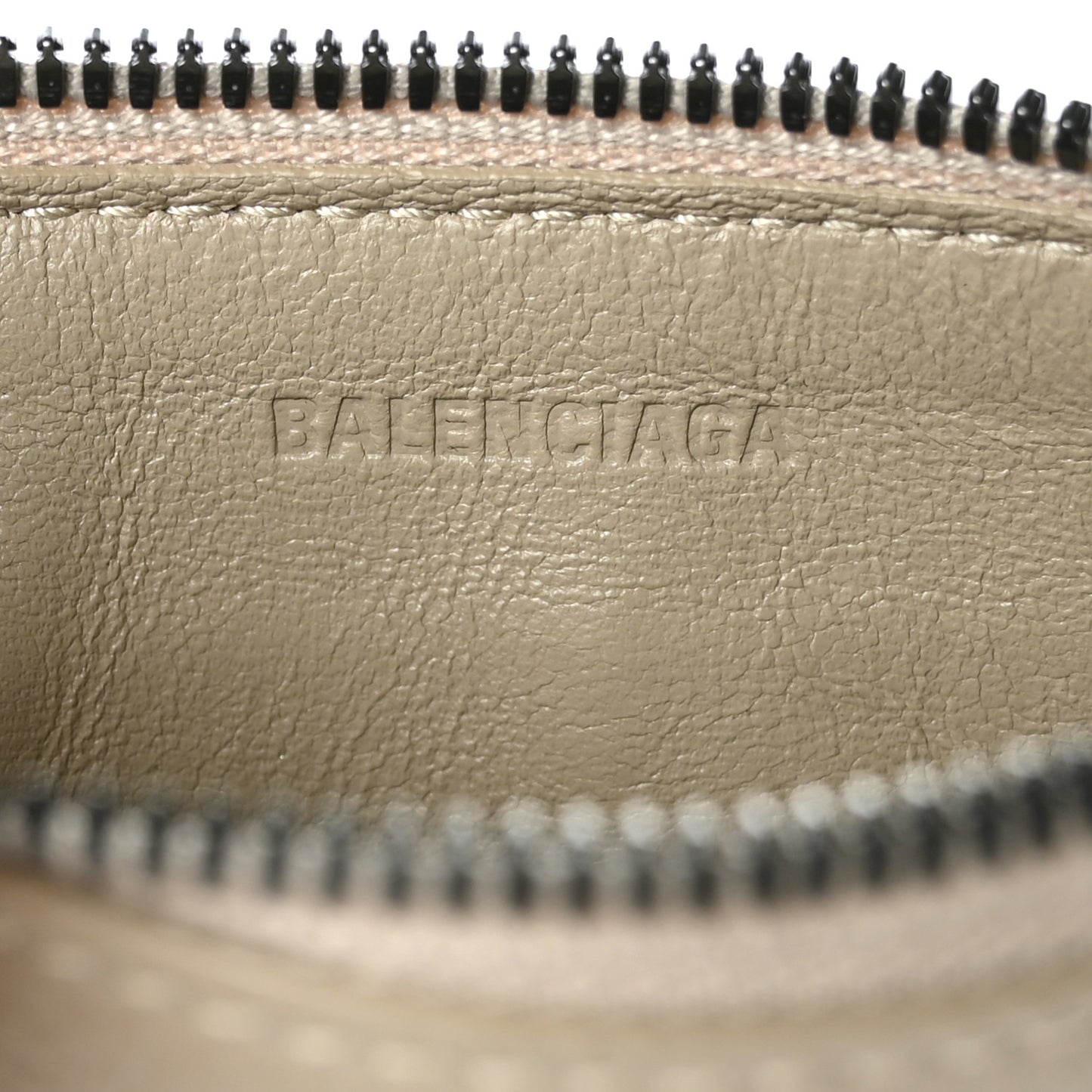 Calfskin Logo Embossed Small Tool 2.0 North-South Tote Taupe