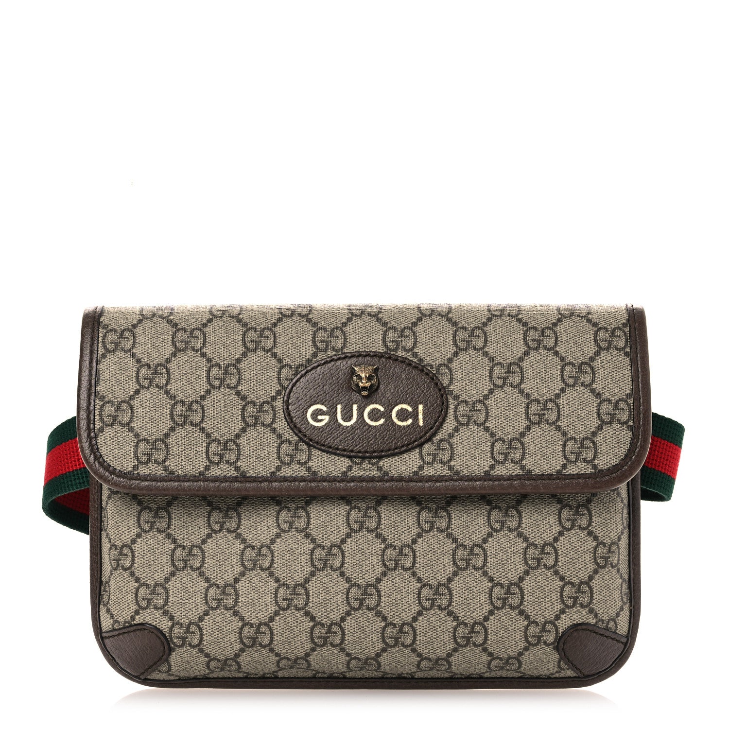 Gucci GG Supreme Monogram Neo Vintage Web Belt Bag Brown 1 of 11