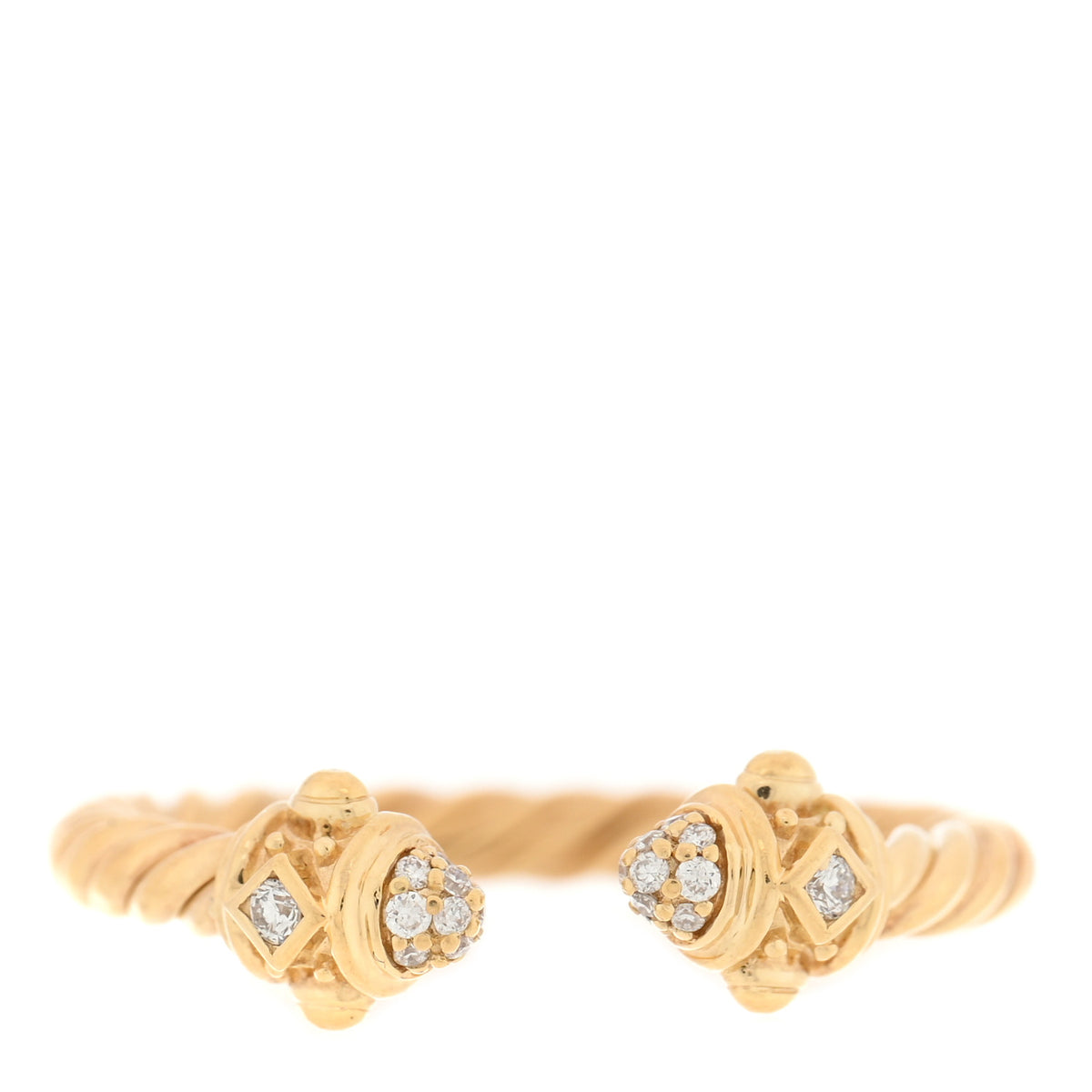 18K Yellow Gold Diamond Renaissance Ring 49 5