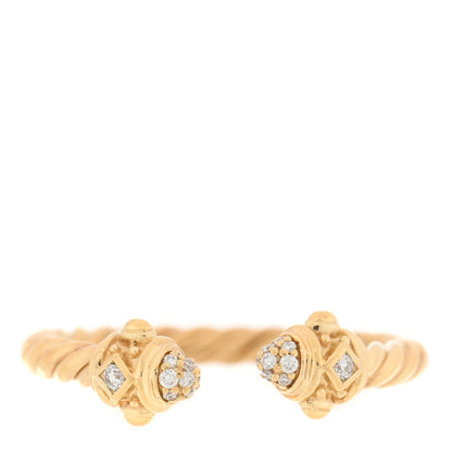 David Yurman 18K Yellow Gold Diamond Renaissance Ring 49 5 1 of 4