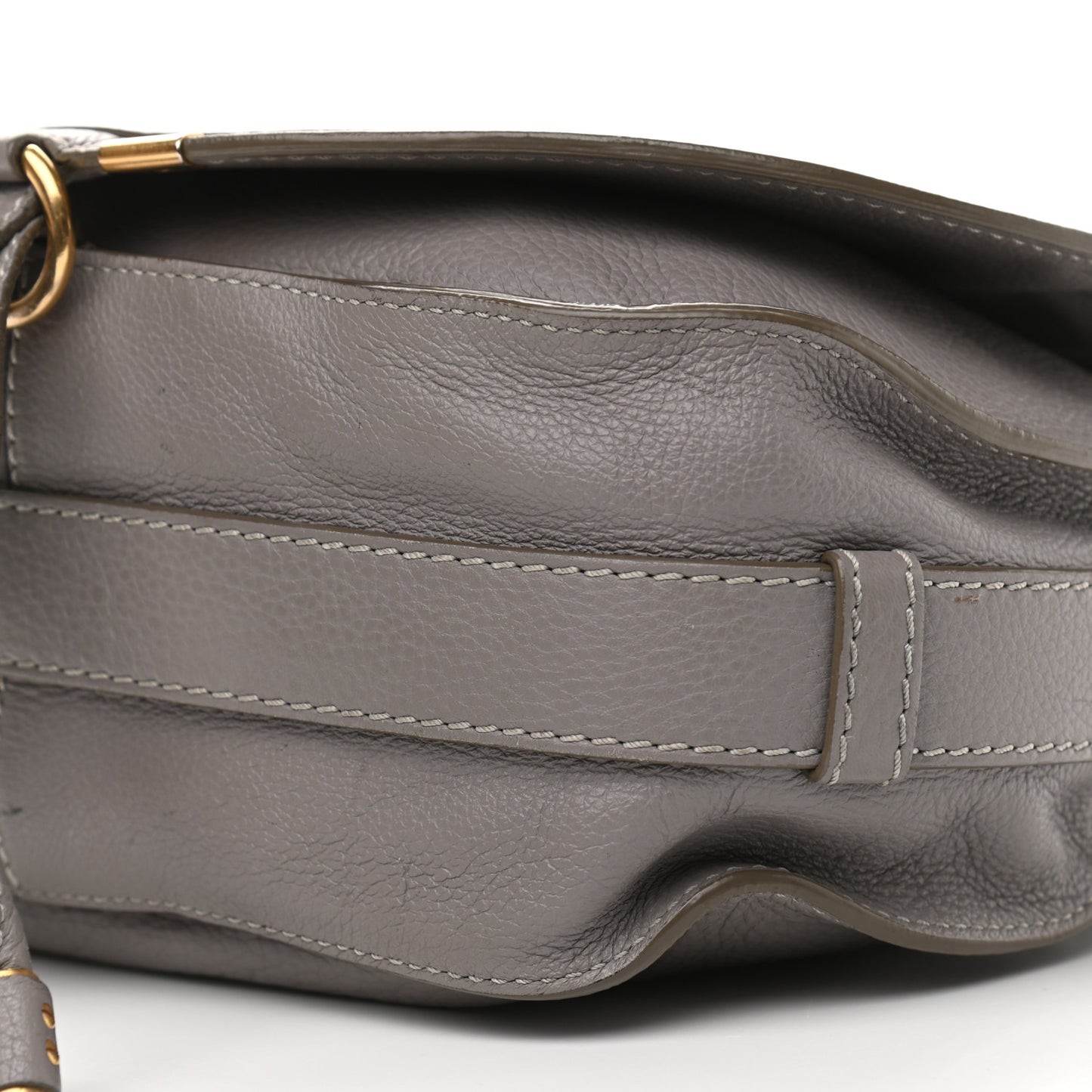 Calfskin Medium Marcie Round Crossbody Bag Cashmere Grey