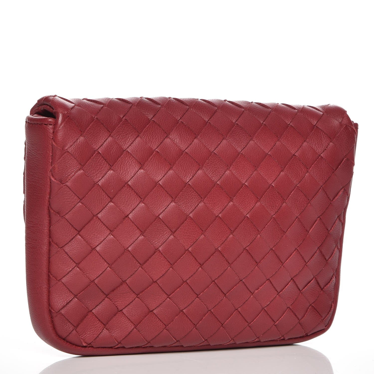 Bottega Veneta Nappa Intrecciato Small Pouch Red 3 of 8