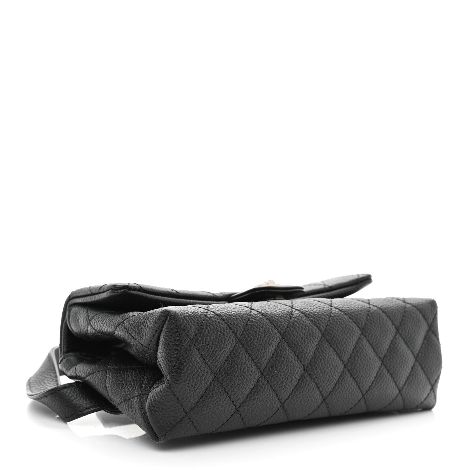 Chanel Grained Calfskin Quilted 2.55 Reissue Flap Belt Bag Clutch Black 4 of 10