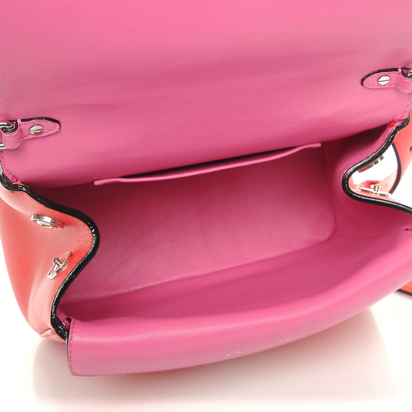 Calfskin Mini Be Dior Flap Coral