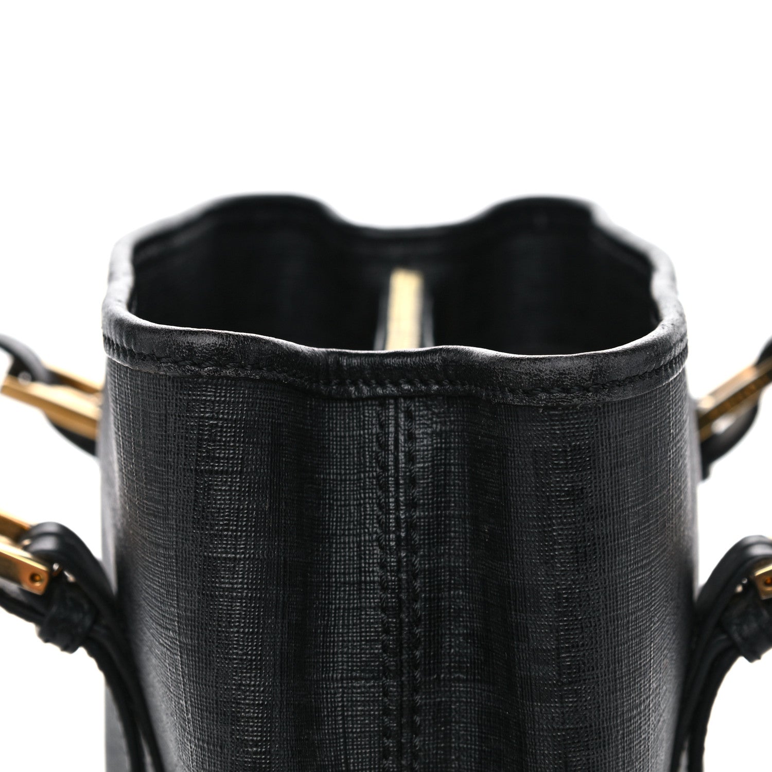 Fendi Zucchino Spalmati Vitello Small Tote Black 11 of 20