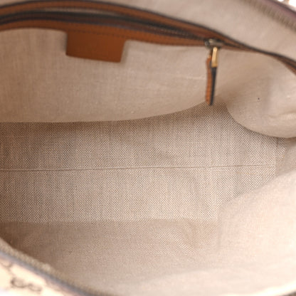 Gucci Monogram Medium Lady Web Boston Bag Beige Cuir 5 of 10