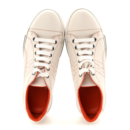 Hermes Calfskin Womens Voltage Sneakers 38 White Orange 2 of 10