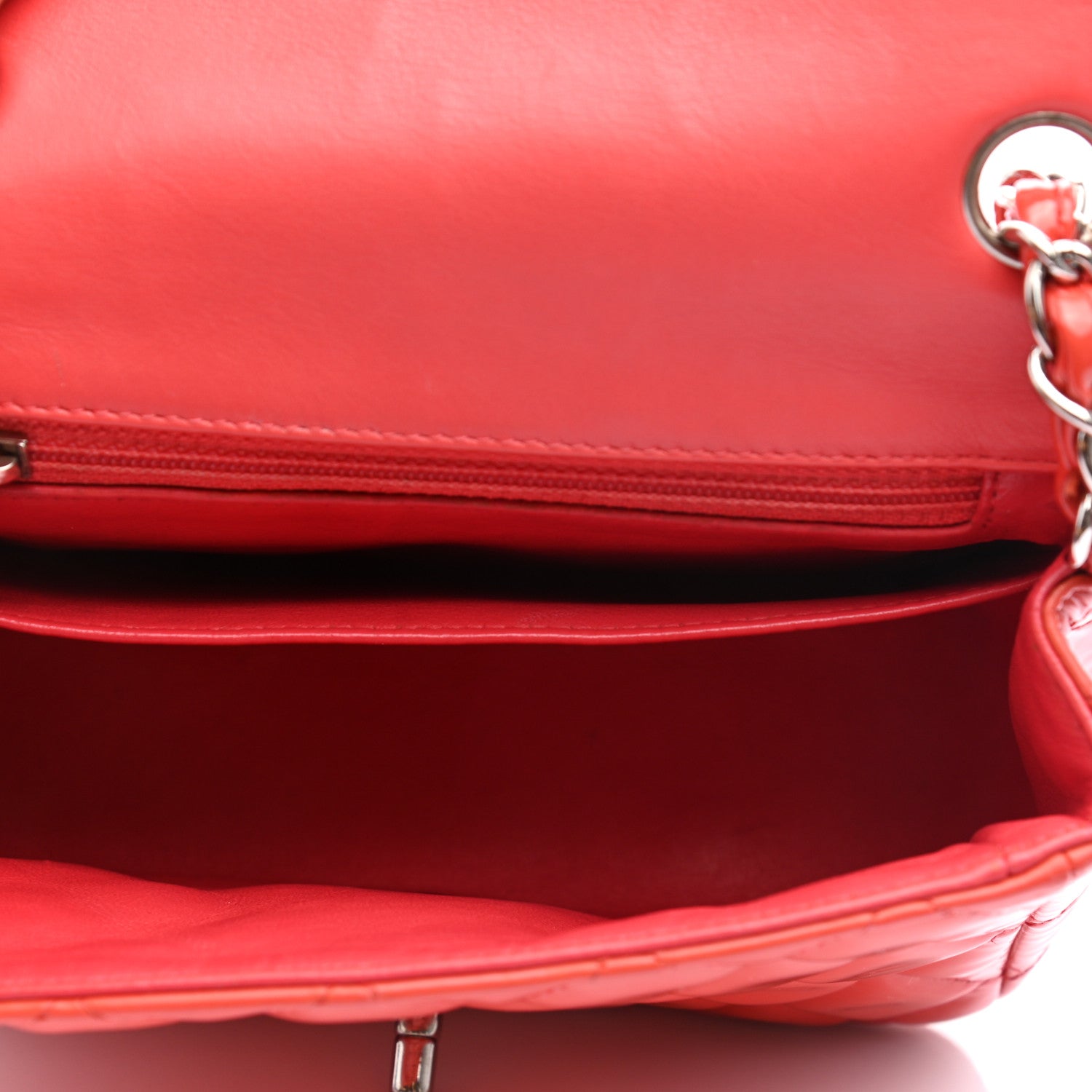 Chanel Patent Quilted Mini Square Flap Red 5 of 9