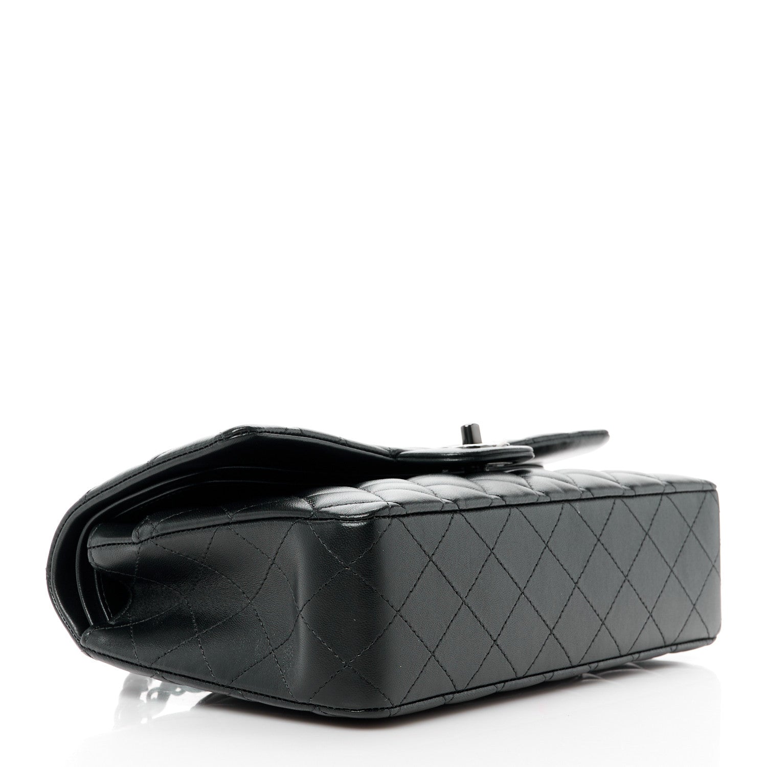 Chanel Lambskin Quilted Medium Double Flap So Black 4 of 15