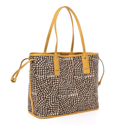 MCM Visetos Medium Liz Reversible Shopper Tote Cognac Yellow 6 of 11