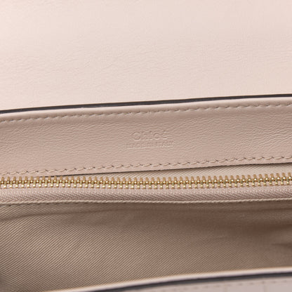 Chloe Calfskin Crocodile Embossed Small C Double Carry Cement Pink 7 of 10