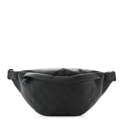 Louis Vuitton Calfskin Monogram Shadow Discovery Bumbag Black 1 of 9
