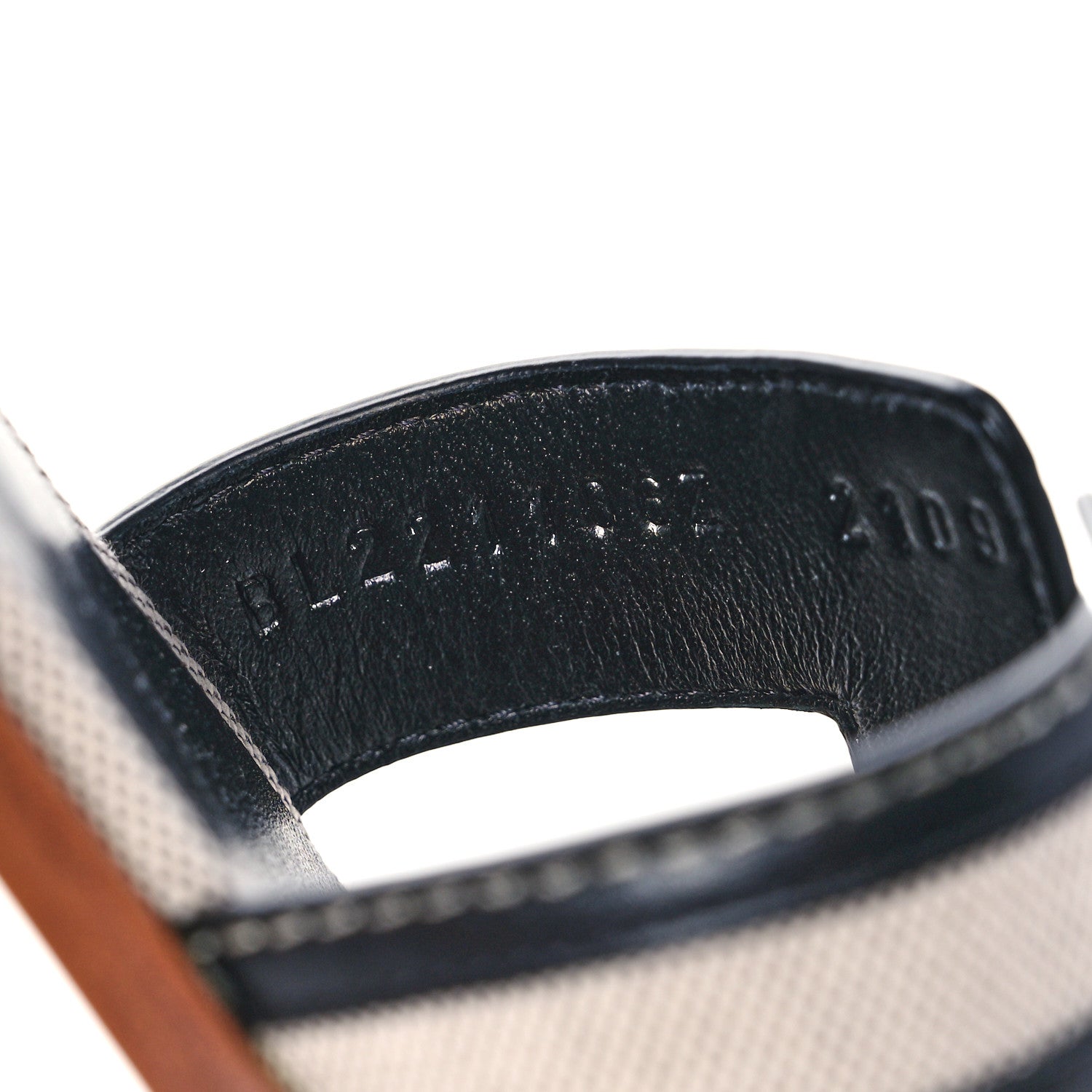 Hermes Calfskin Canvas Oran Sandals 39 Black 8 of 9
