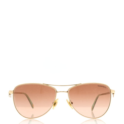 Tiffany Aviator Twist Bow Sunglasses TF 3044 Gold 2 of 8