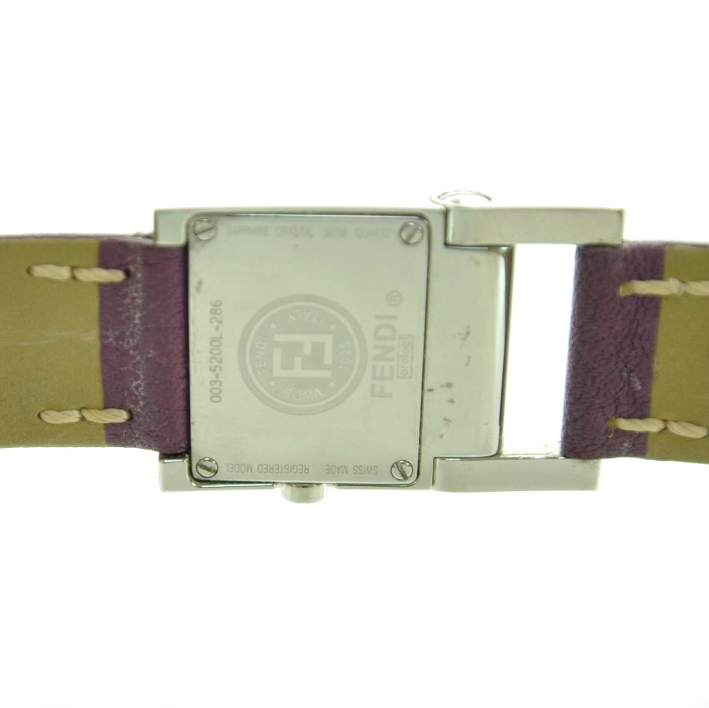 Stainless Steel Calfskin 23mm Quartz Watch Purple