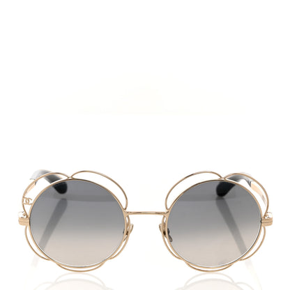 Chanel Metal Round Camellia Sunglasses 71573 Gold 2 of 7