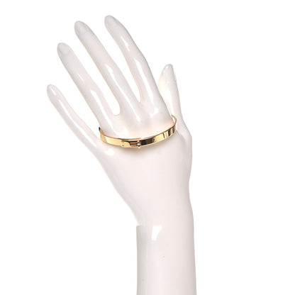 Hermes 18k Yellow Gold Diamond Kelly PM Bangle Small 2 of 6