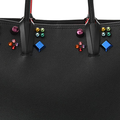 Christian Louboutin Calfskin Empire Spike Studded East West Cabata Tote Black 10 of 13