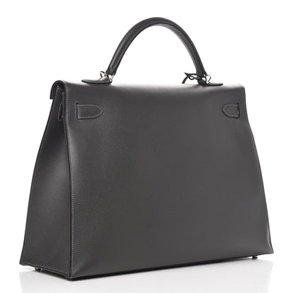 Hermes Epsom Kelly Sellier 40 Graphite 5 of 37