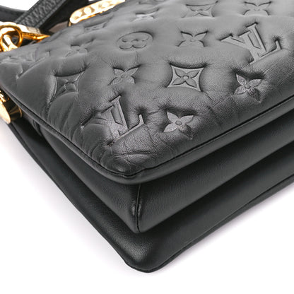 Louis Vuitton Lambskin Embossed Monogram Coussin BB Black 11 of 12