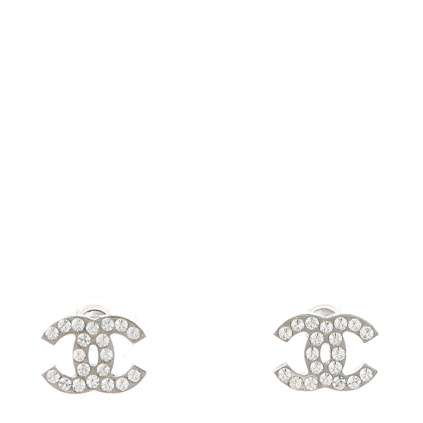 Crystal Timeless CC Earrings Silver
