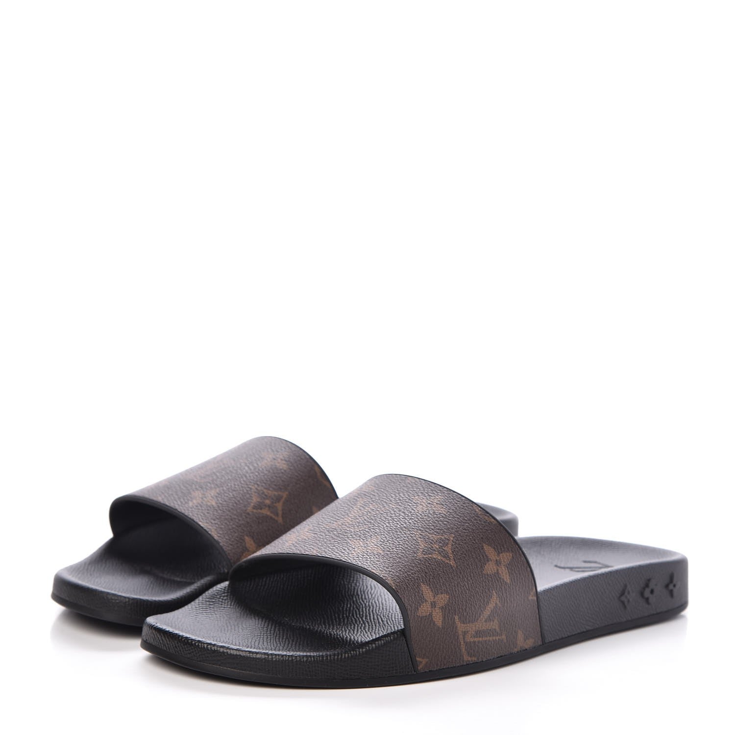 Louis Vuitton Rubber Monogram Mens Waterfront Mules 6.5 Macassar 3 of 8